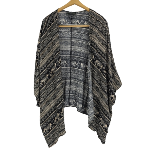 Forever 21 + Elephant Cardigan Wrap 2X Kimono - Picture 2 of 6